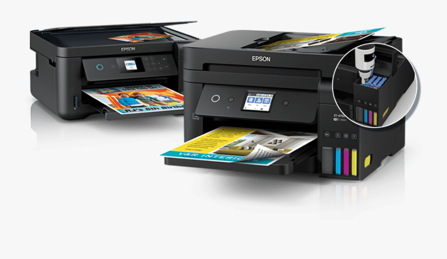 Epson Ecotank Cartridge Free - Epson Ecotank Printers, Transparent Clipart