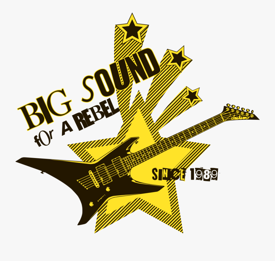 Guitar Printing Creative Png Image High Quality Clipart - Graphic Design, Transparent Clipart
