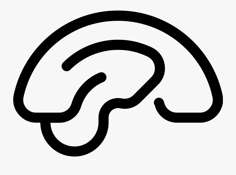 Brain Thicker Lines Side View Clip Arts - Brain Lines Png, Transparent Clipart