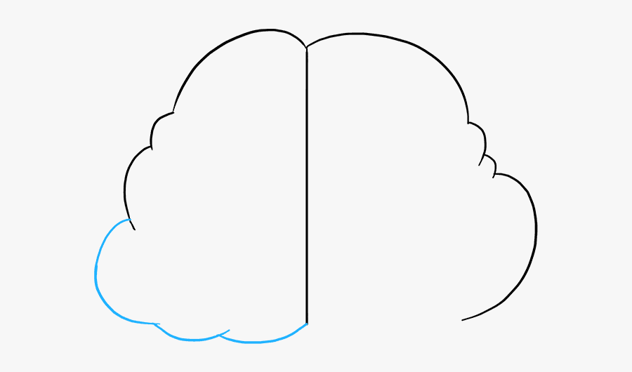 How To Draw Brain - Line Art, Transparent Clipart