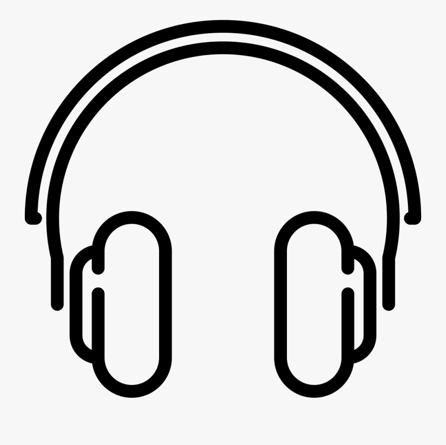 Transparent Headphones Silhouette Png - Headphone Icon Png White, Transparent Clipart
