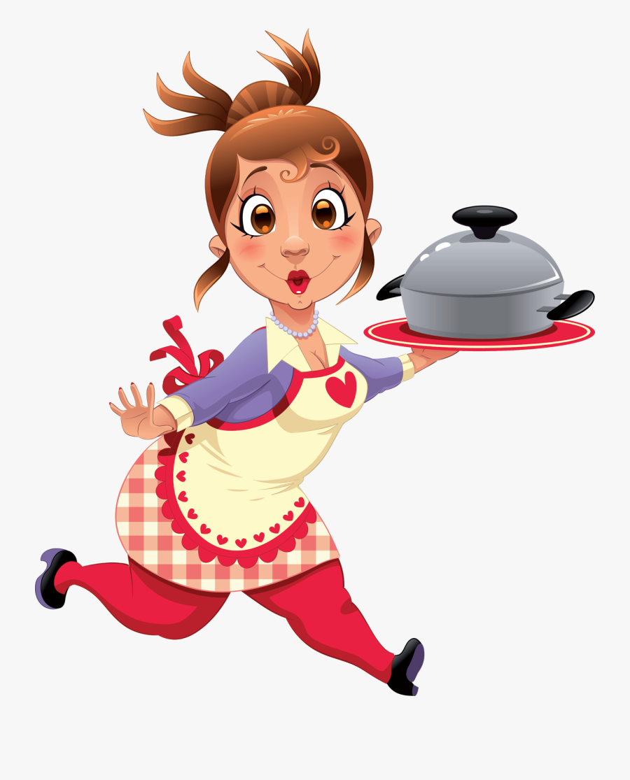 Chef Vector Waiter - Dibujos De Cocineras Graciosas, Transparent Clipart