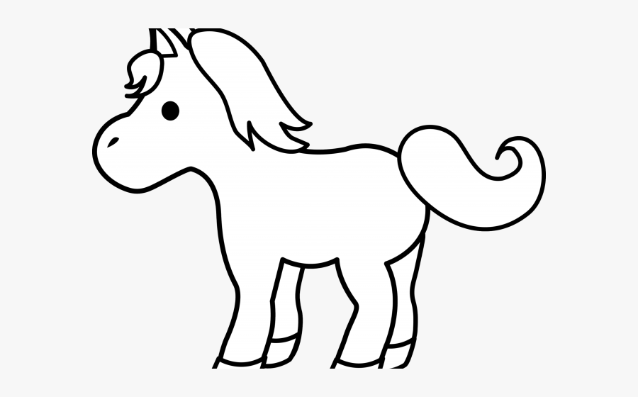 Pony Clipart Animalsblack - Pony Black And White, Transparent Clipart