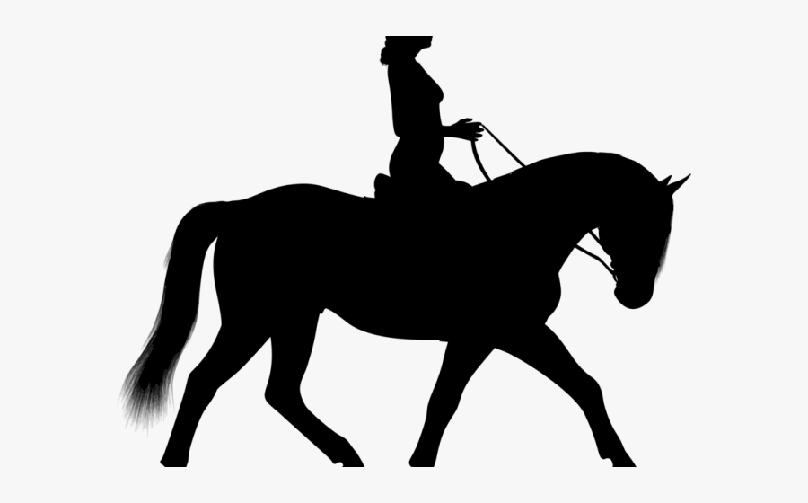 Horse And Rider Silhouette, Transparent Clipart