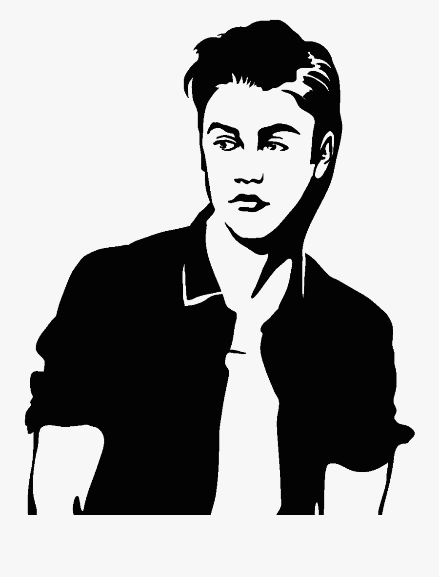 Sticker Justin Bieber Ambiance Sticker Singer4 Bieber - Stencil Art Justin Bieber, Transparent Clipart