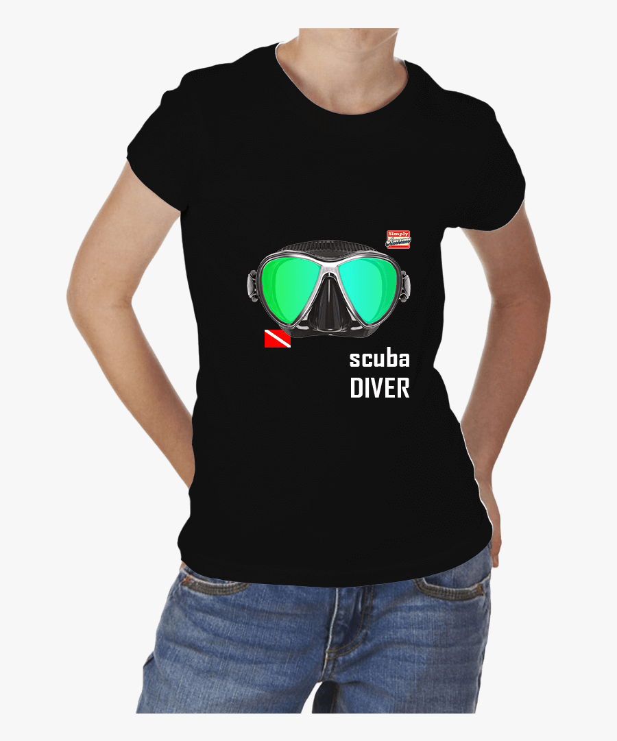 Transparent Kid Scuba Diver Clipart - Women Scuba Diving T Shirts, Transparent Clipart