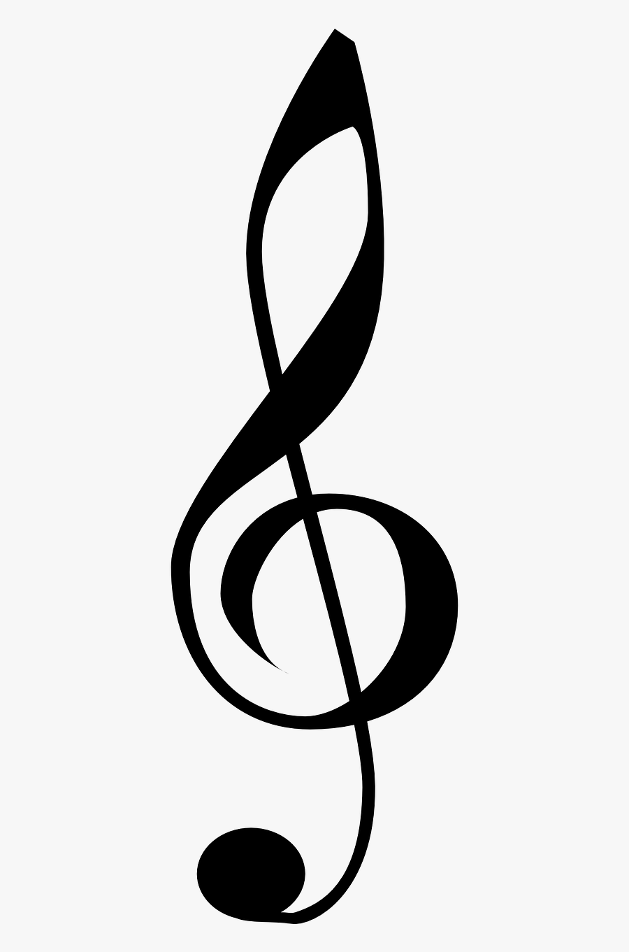 Musical Note Symbol - Treble Clef Vector Png, Transparent Clipart