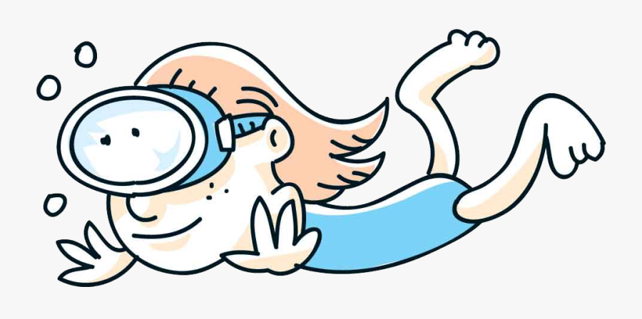 Transparent Mother Nature Png - Swimming Cartoon, Transparent Clipart