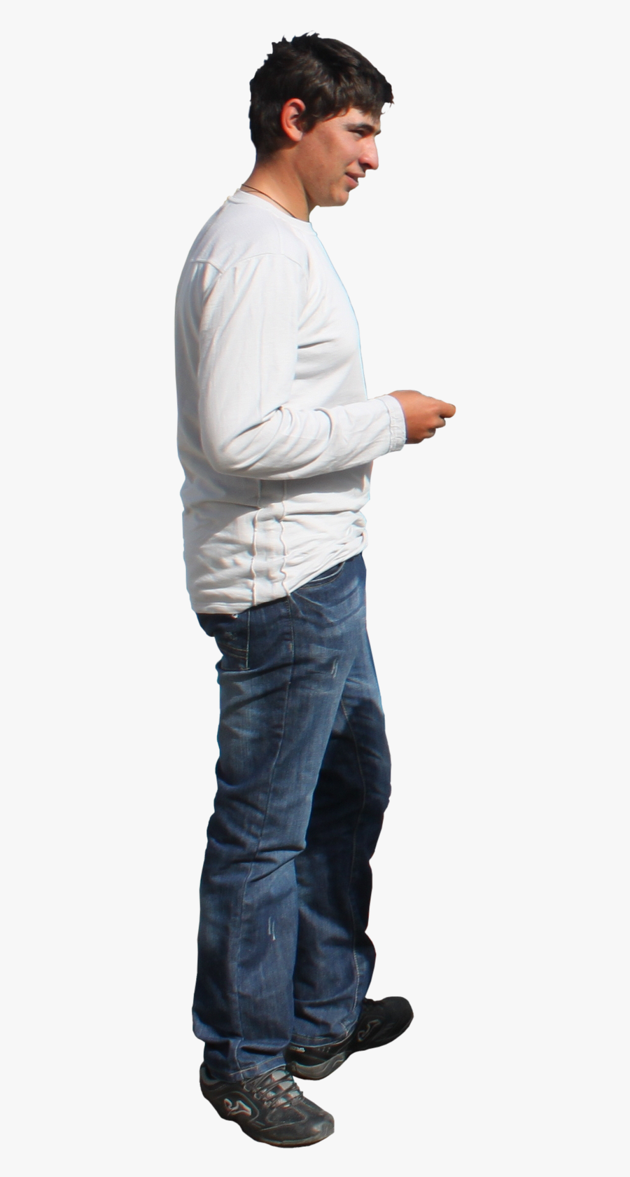 Side View Of A Person Standing Clipart - Person With Transparent Background, Transparent Clipart