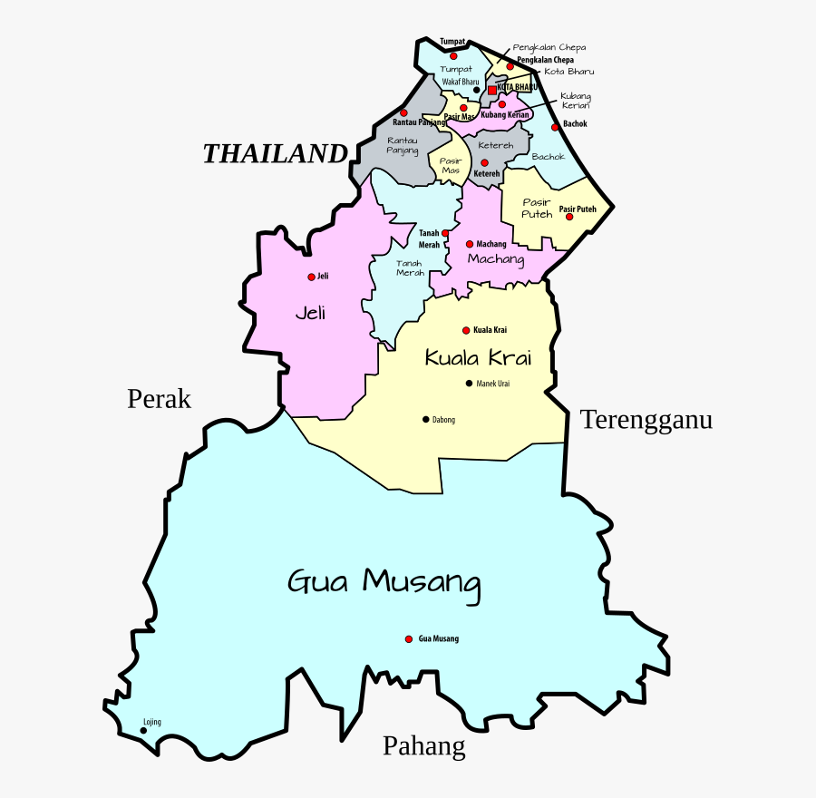 Kelantan Map Pdf, Transparent Clipart