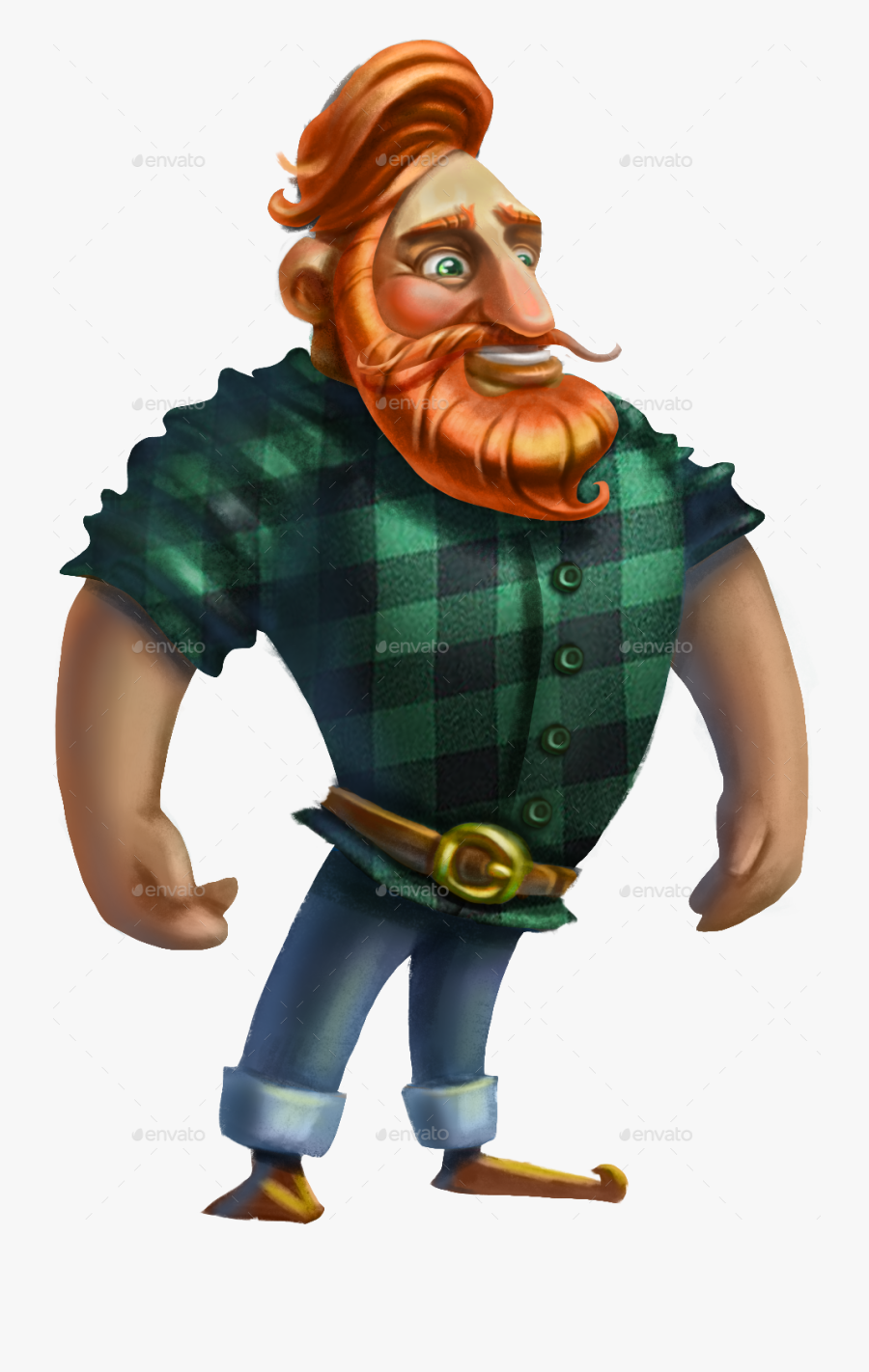 Man With Red Beard Zip/man With Red Beard - Man With Beard Illustration, Transparent Clipart