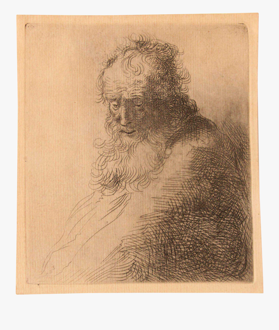 Masterpiece Bearded Old Man - Drawing, Transparent Clipart