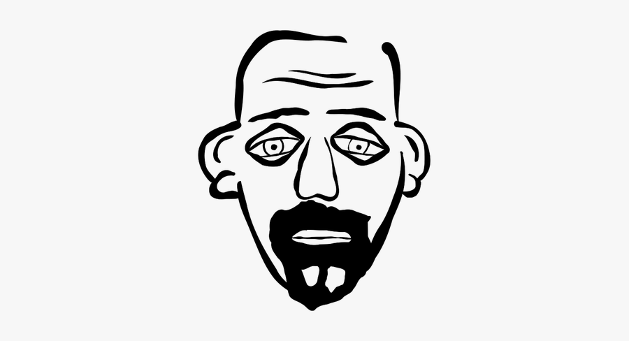 Bearded Bald Guy - Sakal Cizgi Png, Transparent Clipart