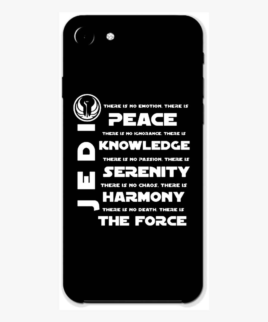 Jedi Code Cell Phone - Grey Jedi Code T Shirt, Transparent Clipart