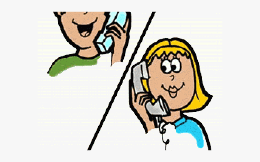 Clipart Calling In The Phone - Calling On Phone Cartoon, Transparent Clipart