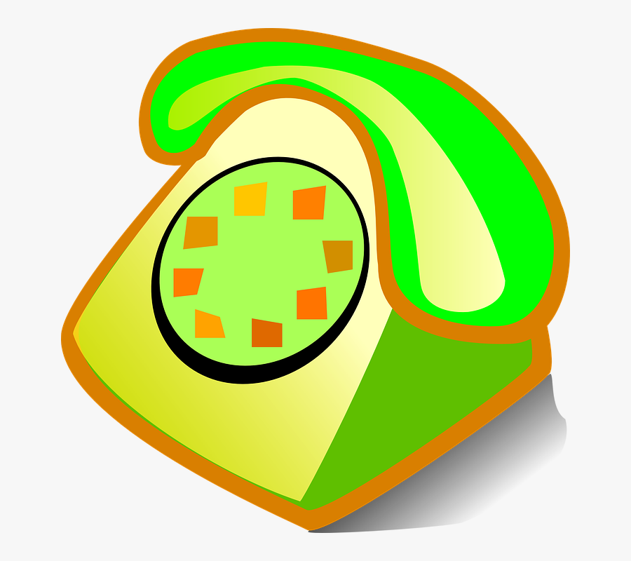 Telephone, Green, Communication, Dial, Retro - Telephone Clipart, Transparent Clipart