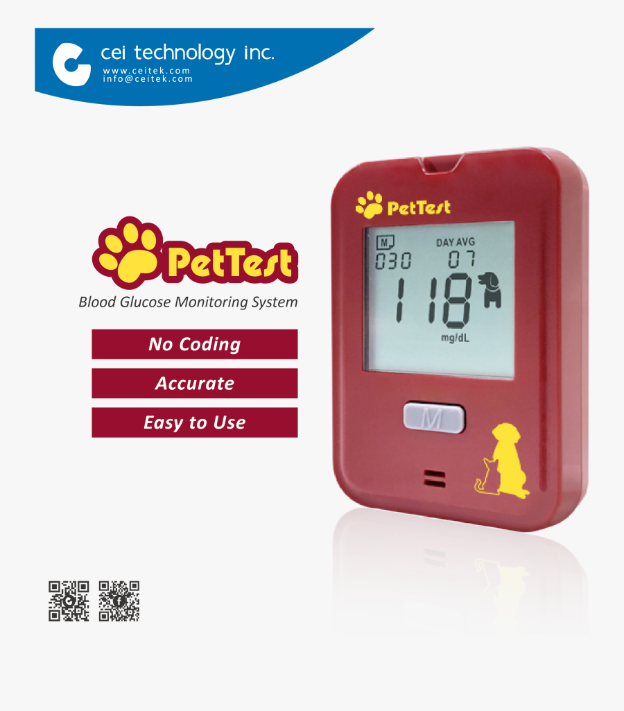 Taiwan No Coding Pet Home Use Veterinary Blood Glucose - Asthma Spacer Dimensions, Transparent Clipart