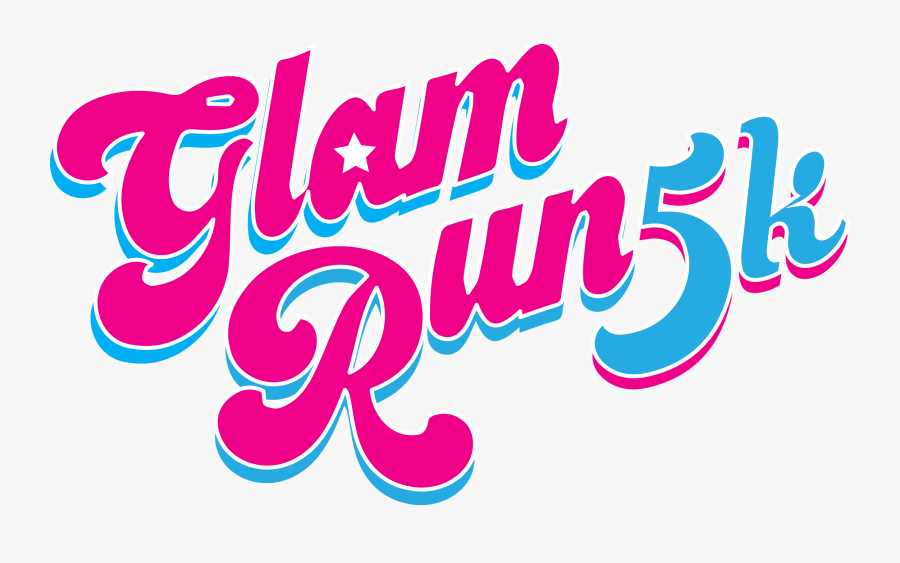 Glam Run 5k Run/walk - Calligraphy, Transparent Clipart