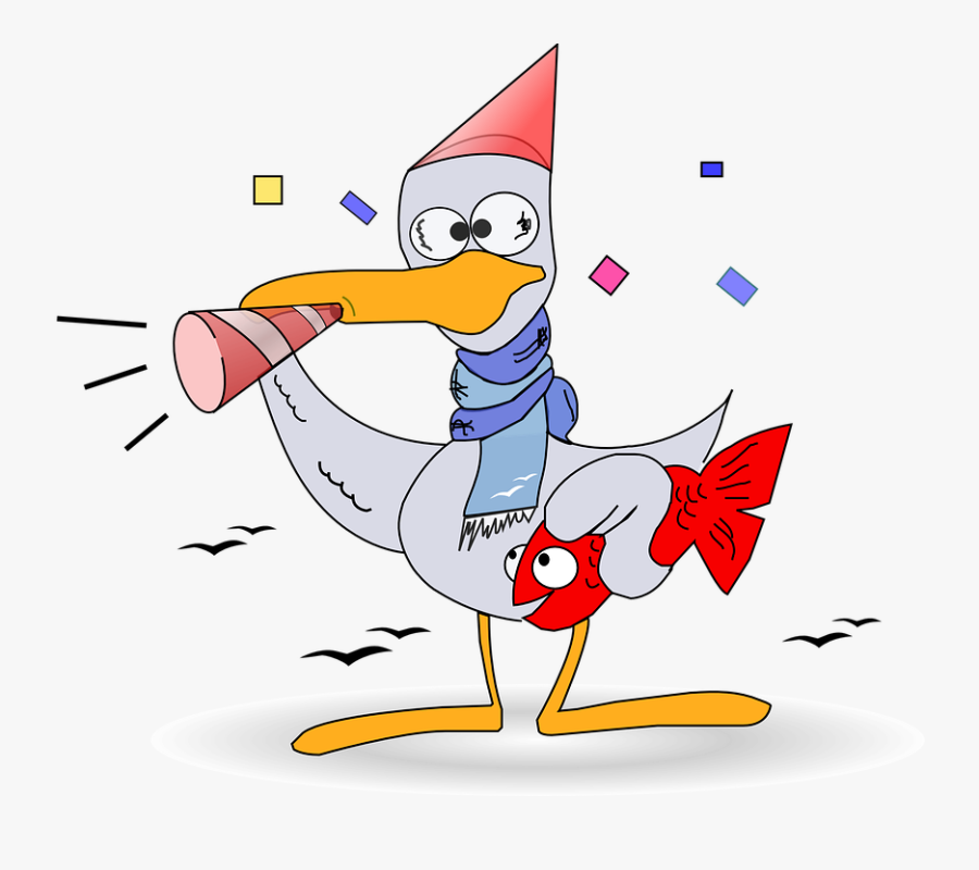 Custom Cartoon Pelican Shower Curtain - How's Your Day Quote, Transparent Clipart