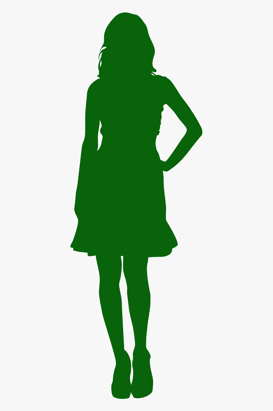 Silhouette Of Woman In Red, Transparent Clipart