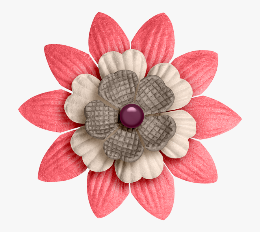 Scrapbook Flowers Png, Transparent Clipart