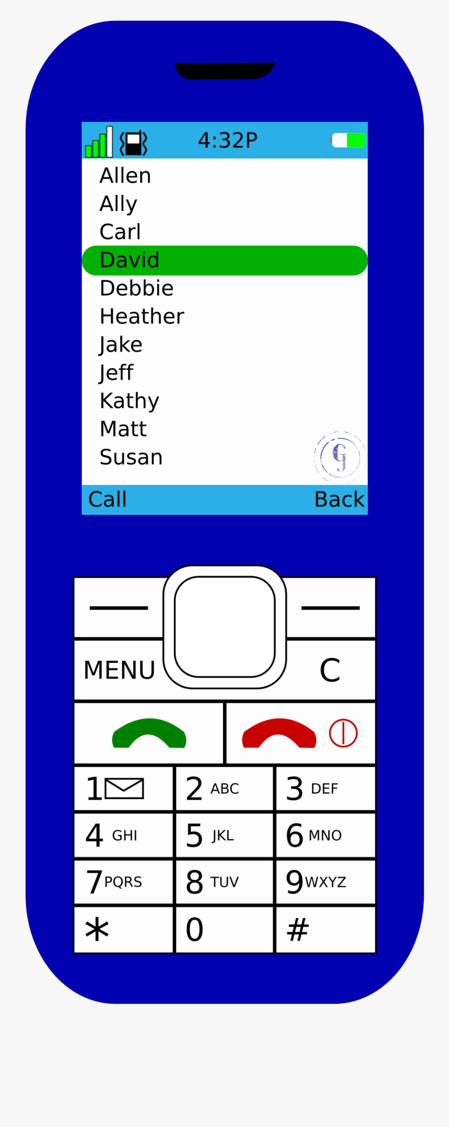 Call Clipart Simple Phone - Mobile Phone, Transparent Clipart