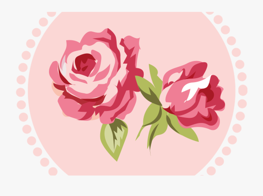 Pink Rose Clipart Shabby Chic Pencil And In Color Pink - Bunga Shabby Chic Png, Transparent Clipart
