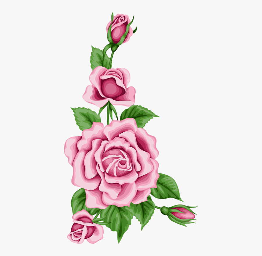 Vintage Flower Card With - Flower Border Designs Colorful, Transparent Clipart