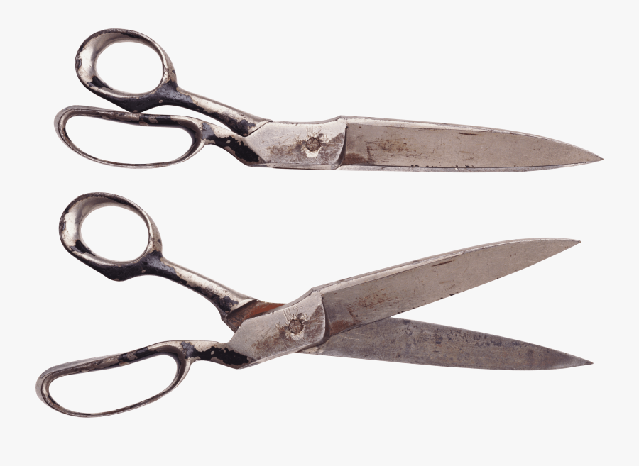 Pair Of Vintage Scissors - Scissors, Transparent Clipart