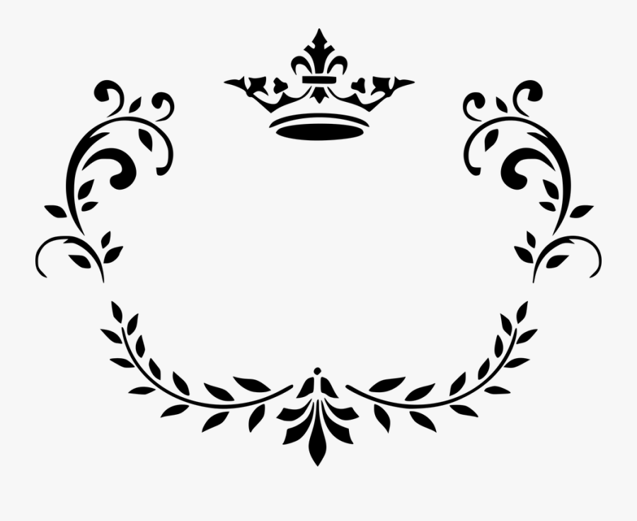 Decorative Ornamental Floral Flourish Abstract Art - Shabby Chic Stencils, Transparent Clipart