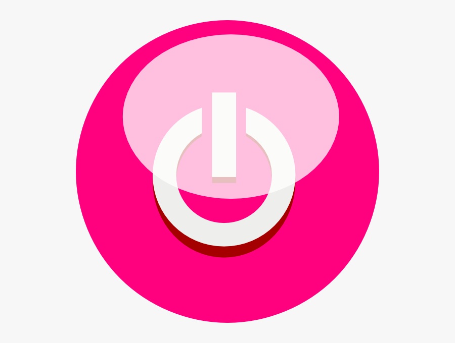 Siclam Power Button Svg Clip Arts - Pink Power Button Clipart, Transparent Clipart