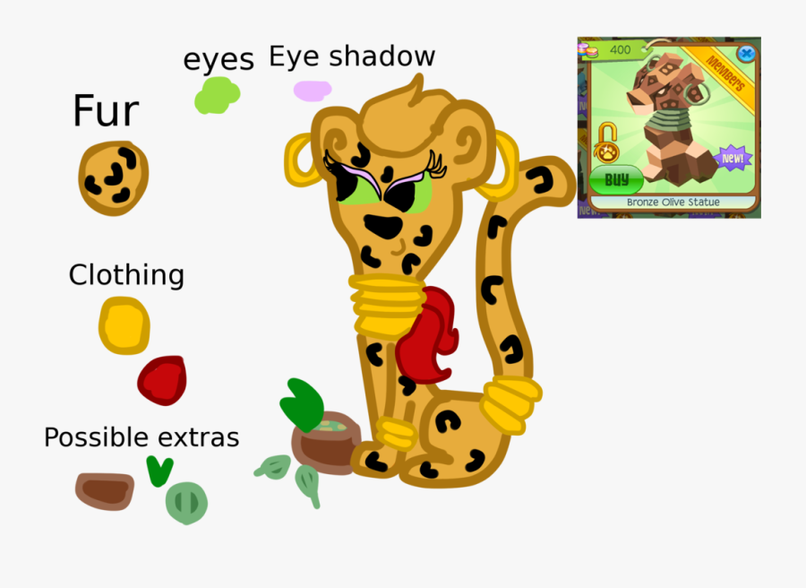 Olive The Cheetah Alpha By Roseyicywolf - Cartoon, Transparent Clipart