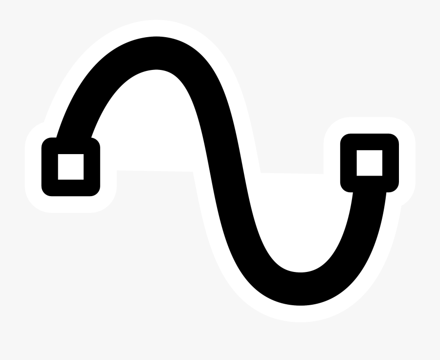 Curve Clipart - Curve Tool Clipart Black And White, Transparent Clipart