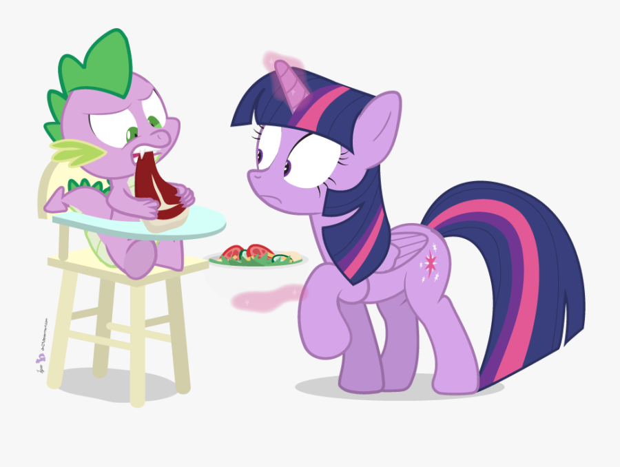 Spike, Steak, Transparent Background, Twilight Sparkle, - Deviantart Steak, Transparent Clipart