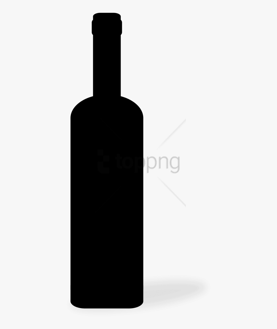 Wine Bottle Silhouette Png - Glass Bottle, Transparent Clipart