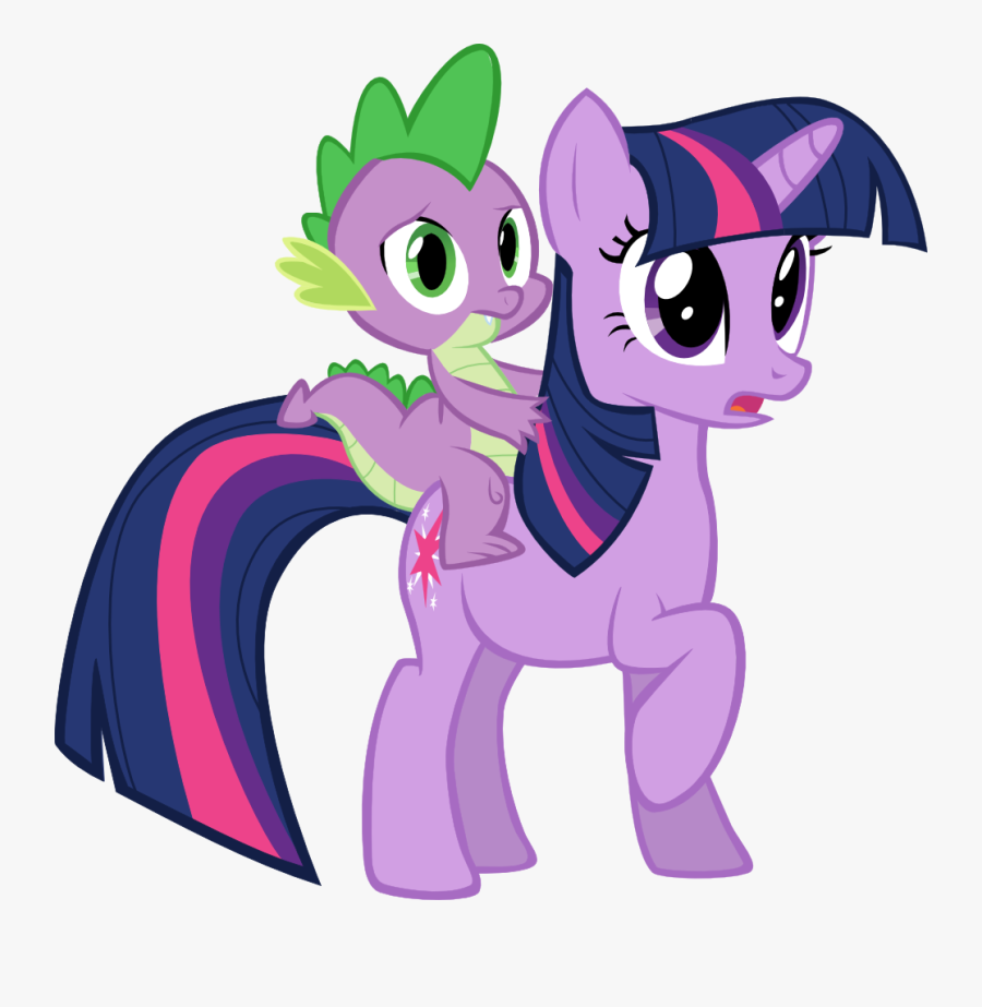Twilight Vector Spike - My Little Pony Spike And Twilight, Transparent Clipart