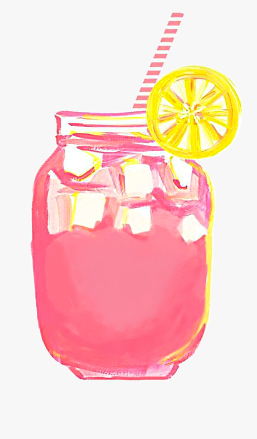 #watercolor #drink #lemonade #pinklemonade #lemon #lemonslice - Mothers Day Cards You Could Print Out, Transparent Clipart