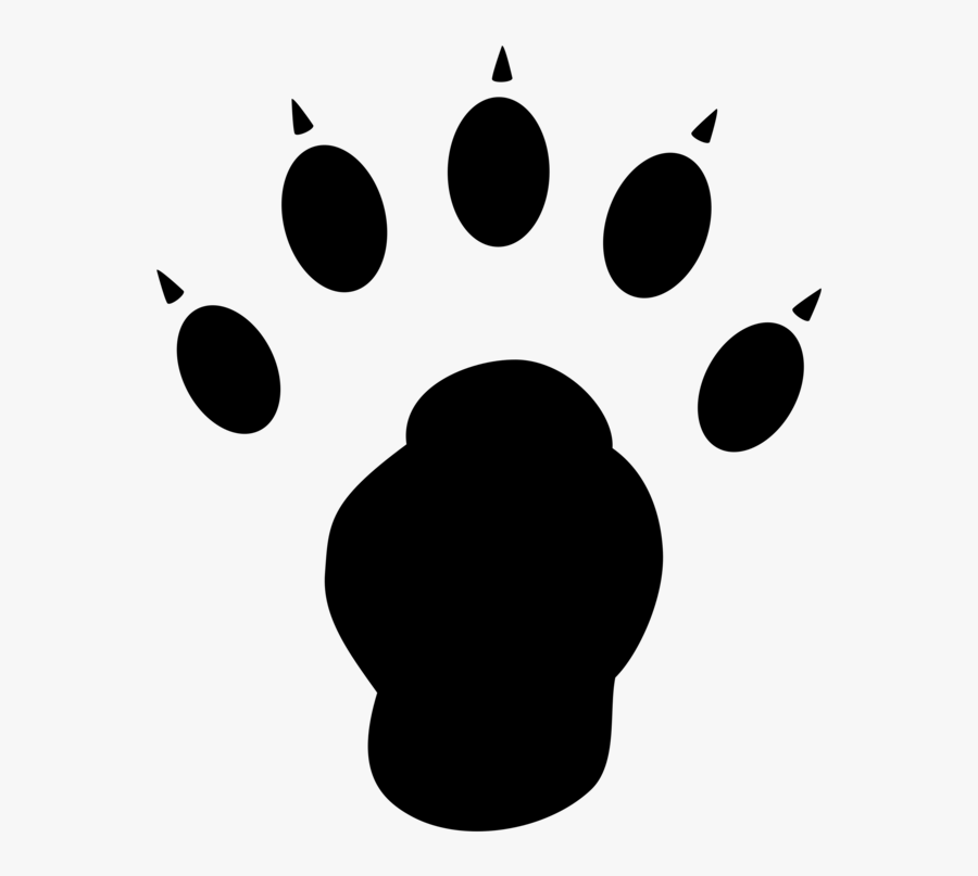 Plant,paw,blackandwhite, Transparent Clipart