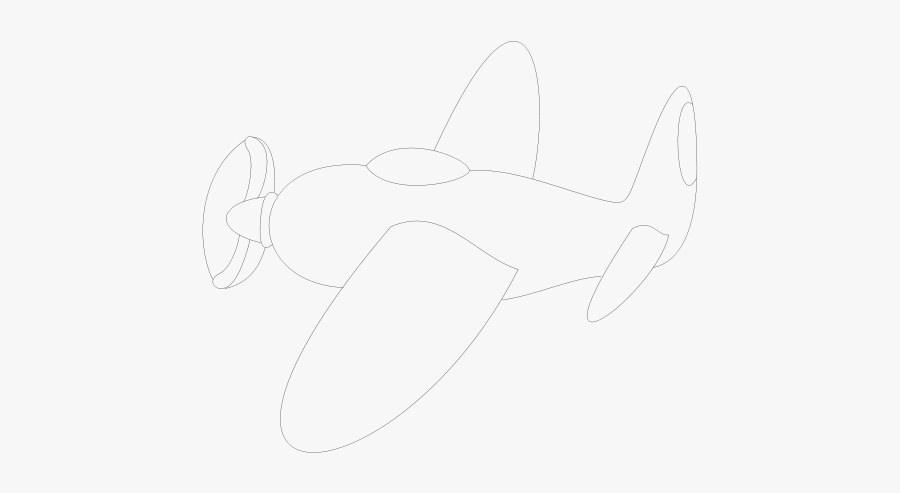 Plane - Sketch, Transparent Clipart