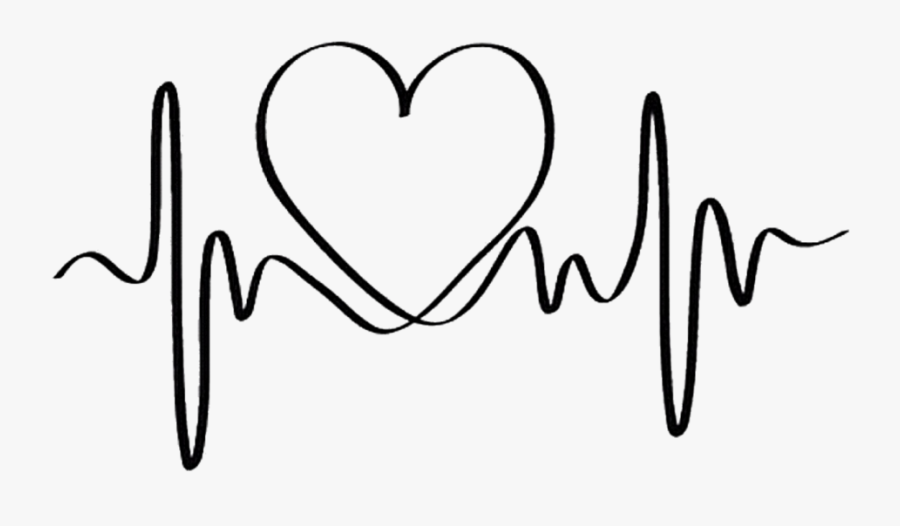 #heart #medical #black #tumblr #beautiful - Love Heartbeat, Transparent Clipart