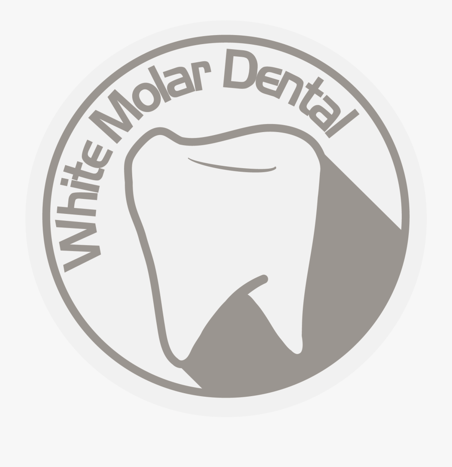 Medical Round White Molar Dental Stamp - Emblem, Transparent Clipart