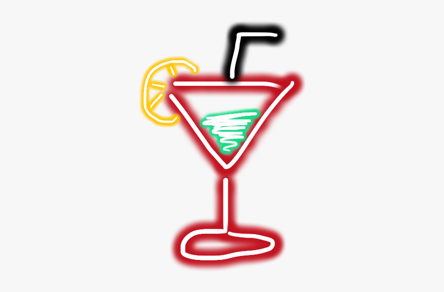 #neon #neonlights #vodka #wine #freetoedit - Classic Cocktail, Transparent Clipart
