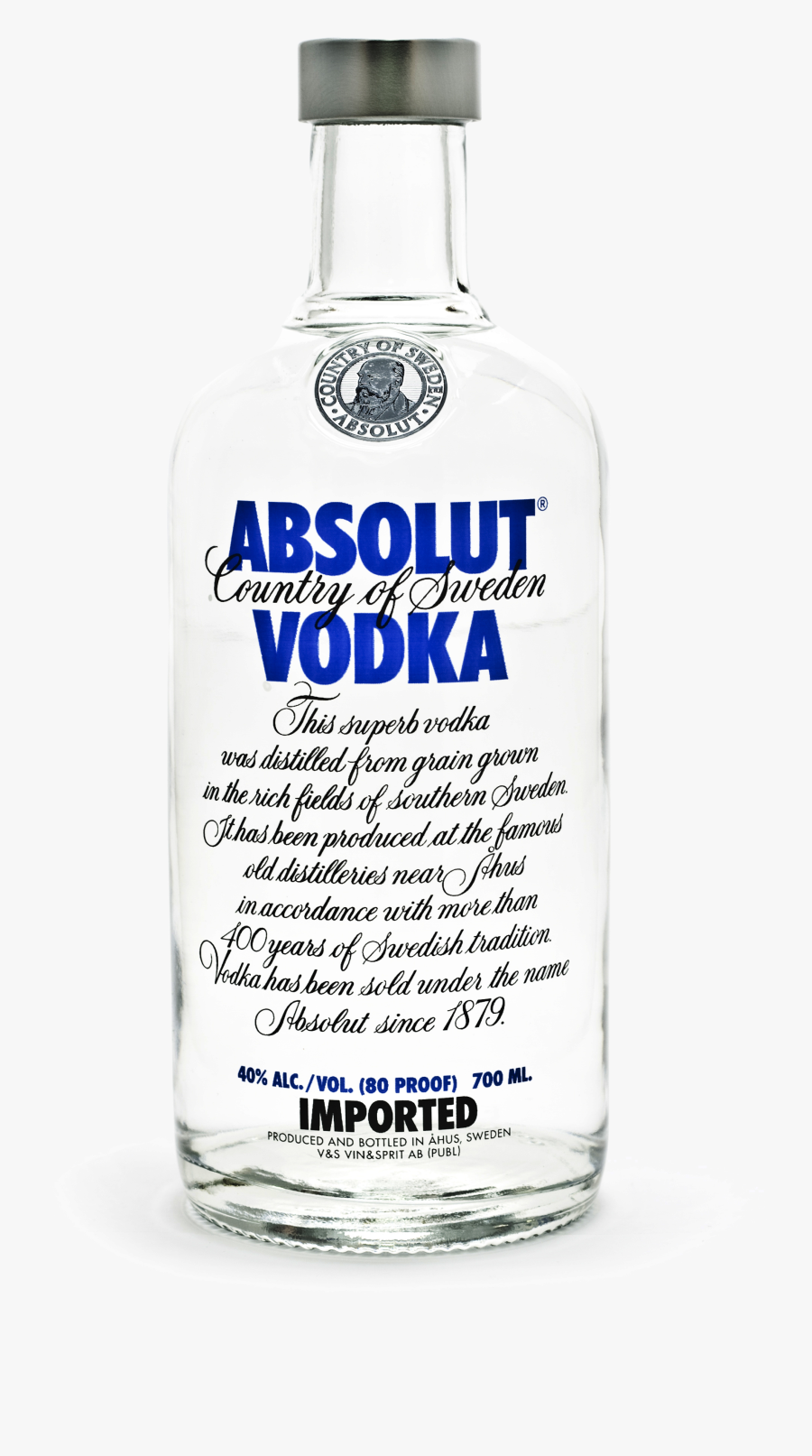 Absolut Vodka Bottle Png, Transparent Clipart
