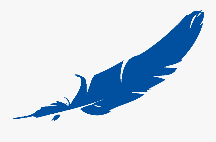 Blue Feather Vodka Clipart Bluefeathervodka Bird - Cartoon Feather Transparent Background, Transparent Clipart