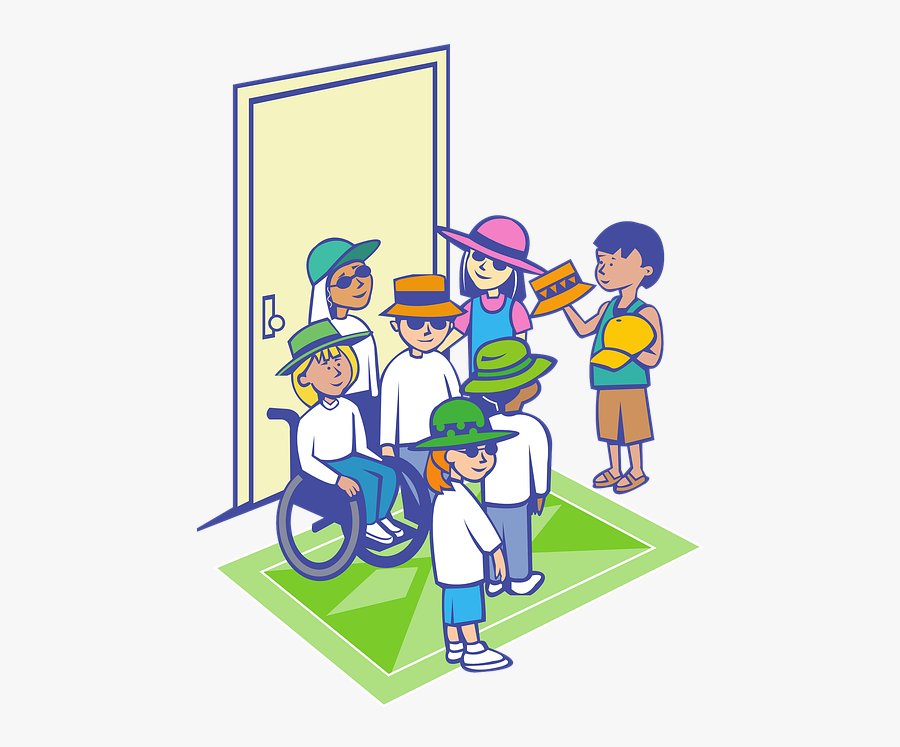 People, Kids, Group, Summer, Hats, Gathered, Ready - Kids With Hats Clipart, Transparent Clipart