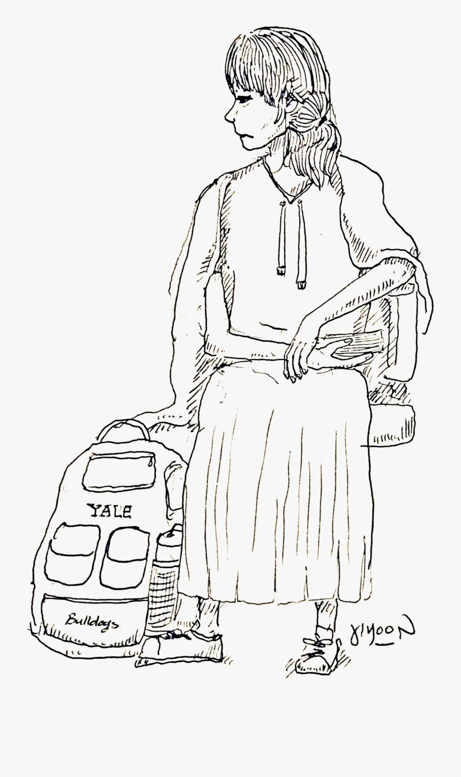 Drawing Bulldogs Standing - Sketch, Transparent Clipart