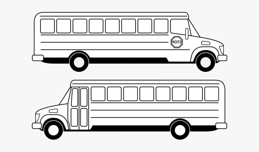 Buses Clipart Black And White, Transparent Clipart