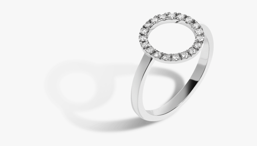 Diamond Circle Ring With White Diamonds - Circle Ring With Diamonds, Transparent Clipart