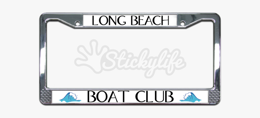 Boat Club License Plate Frame - Street Sign, Transparent Clipart
