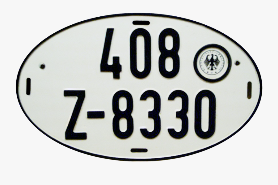 License Plate Of Germany For Export Vehicles - Old German Number Plates, Transparent Clipart